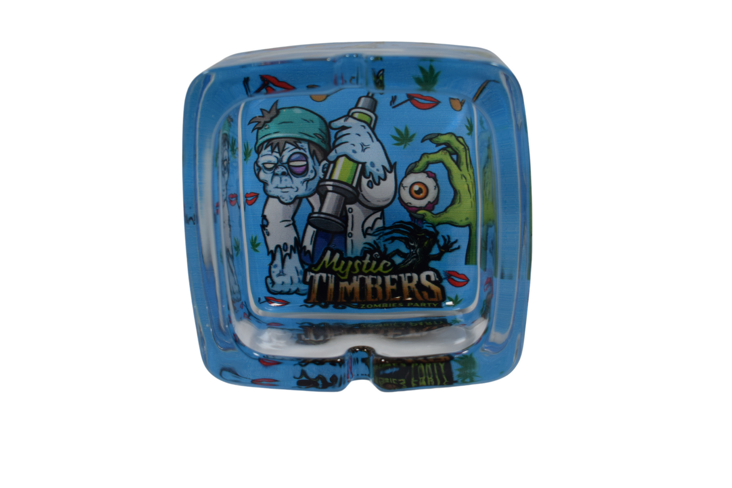 Mystic timbers party premium glass ash tray