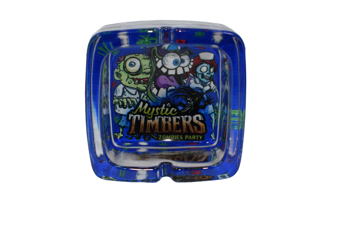 Mystic timbers party premium glass ash tray