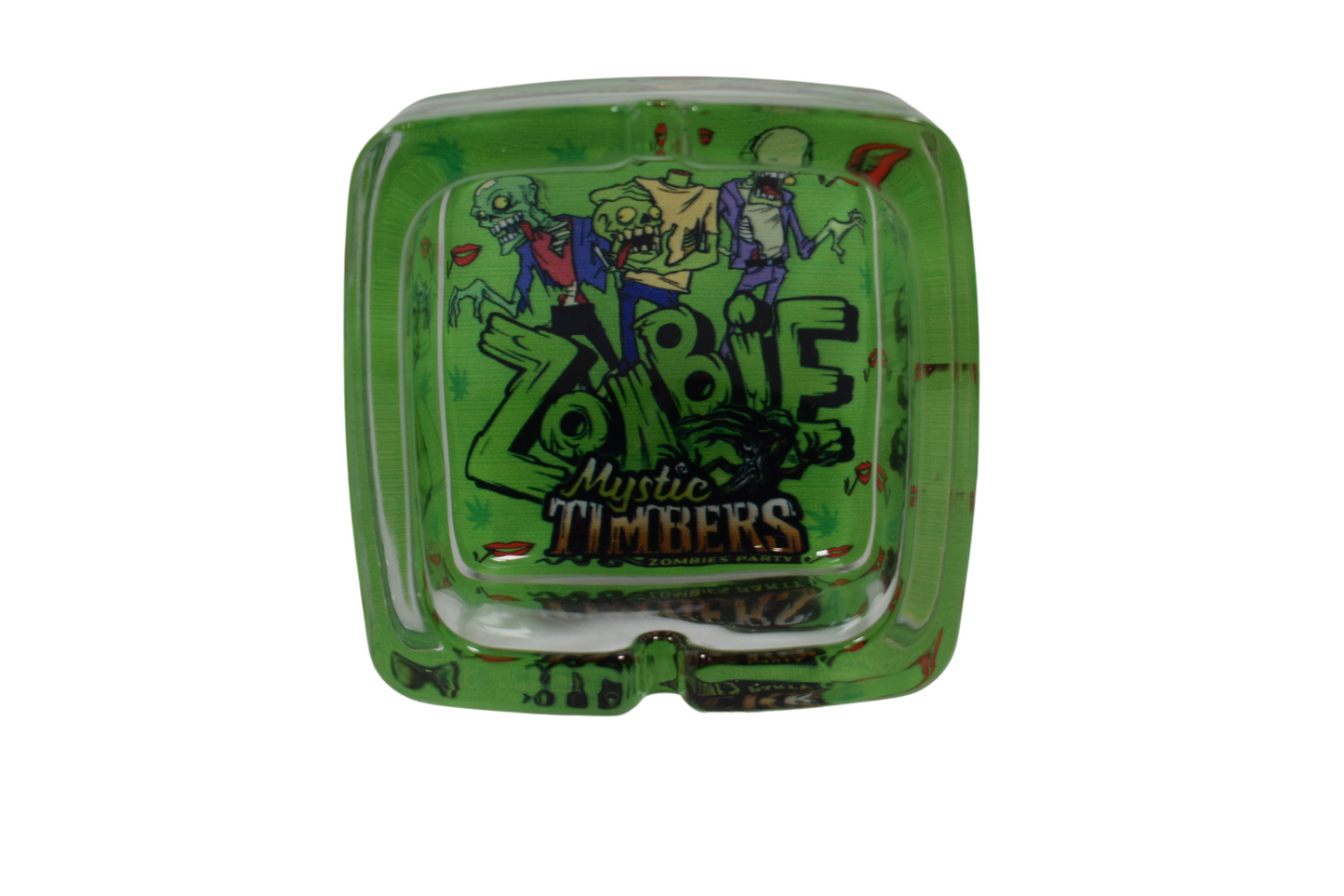 Mystic timbers party premium glass ash tray